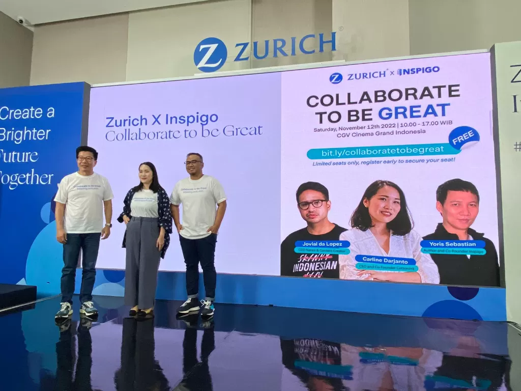 Press Conference Zurich x Inspigo Collaborate to be Great di kawasan Pancoran, Jakarta Selatan, Kamis (3/11/2022) (INDOZONE/Nandya)