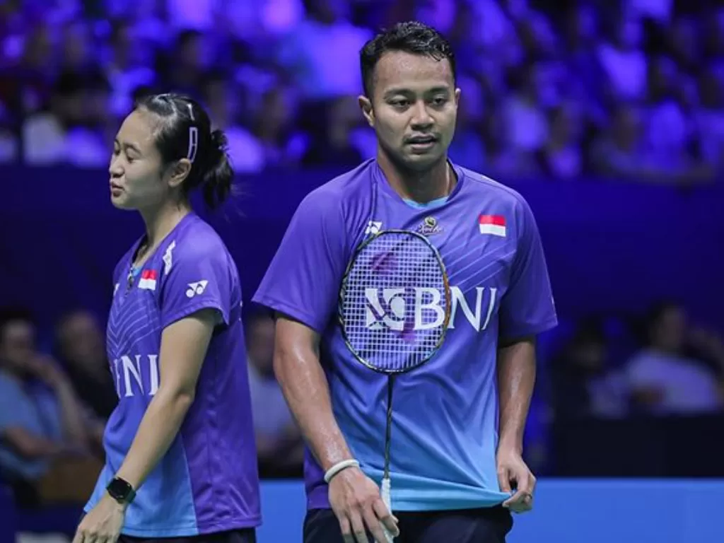 Ganda campuran Indonesia, Rehan Naufal Kusharjanto/Lisa Ayu Kusumawati yang bertanding di final Hylo  Open 2022. (Instagram/@badminton.ina)
