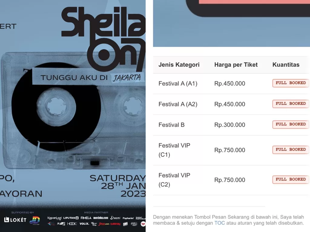 Tiket konser Sheila on 7 full booked hanya dalam beberapa menit (Instagram/antara.suara/Tangkapan layar INDOZONE)
