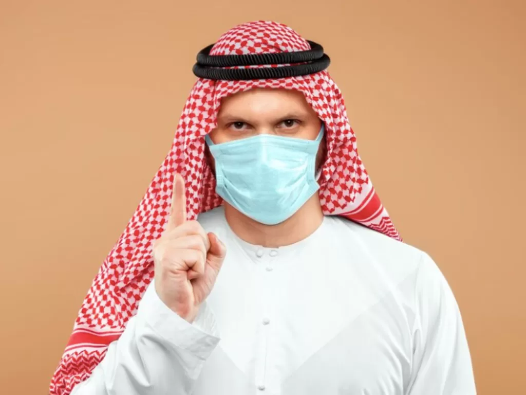 Ilustrasi anjuran penggunaan masker di arab saudi. (Freepik)