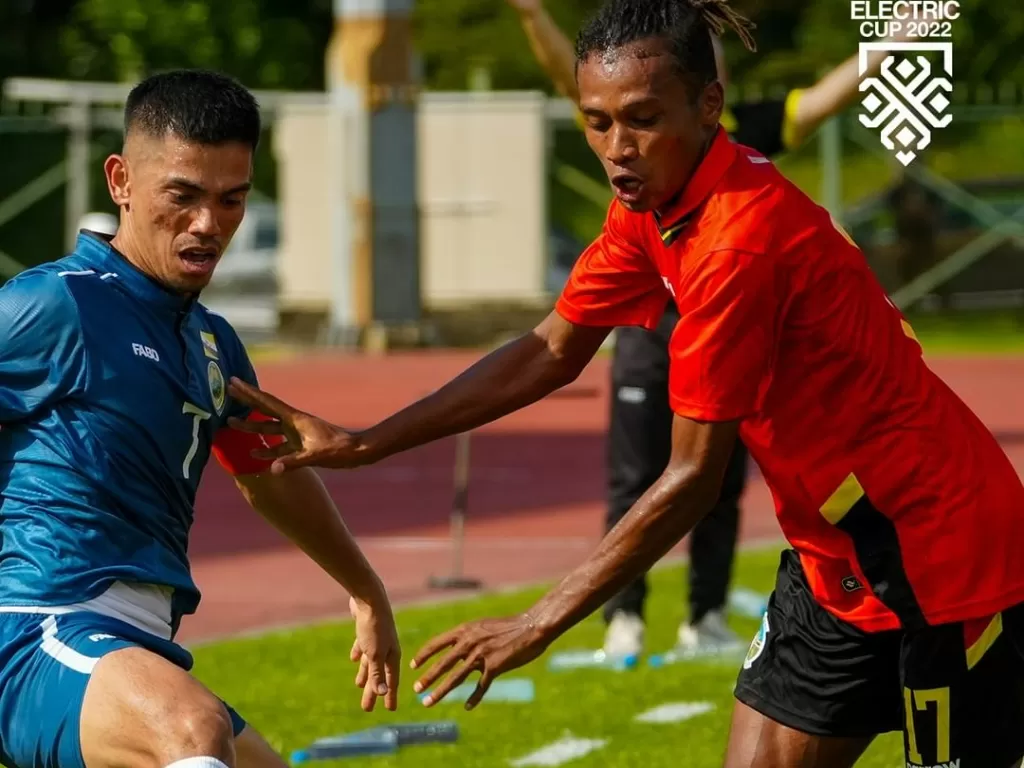 Brunei vs Timor Leste di babak play off. (instagram/@affmitsubishielectriccup).