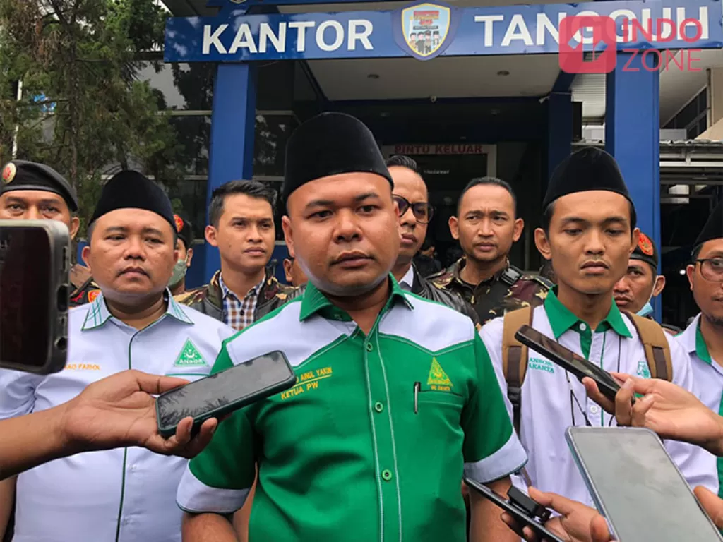 GP Ansor DKI Jakarta melaporkan Faizal Assegaf ke Polda Metro Jaya (INDOZONE/Samdhuha Wildansyah)
