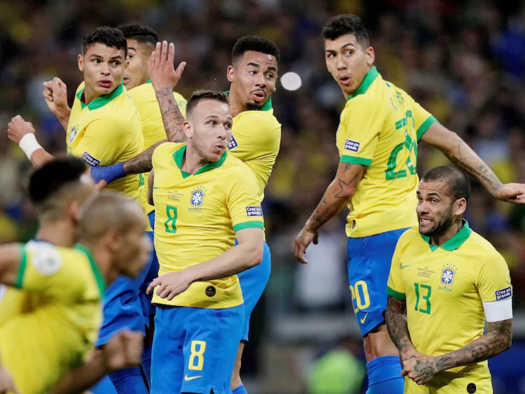 Timnas Brasil siap tampil di Piala Dunia 2022 (REUTERS/Ueslei Marcelino)
