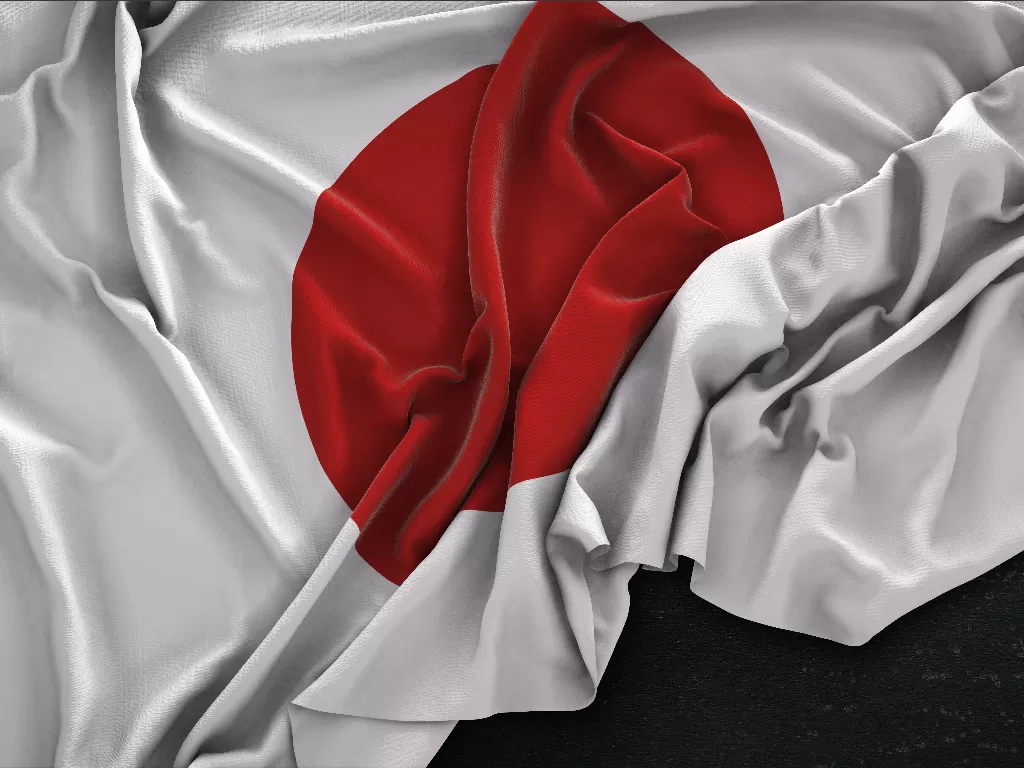 Ilustrasi bendera negara Jepang. (Freepik/natanaelginting)