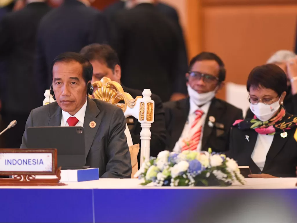Presiden Joko Widodo saat menghadiri KTT ASEAN (ANTARA FOTO/Hafidz Mubarak)