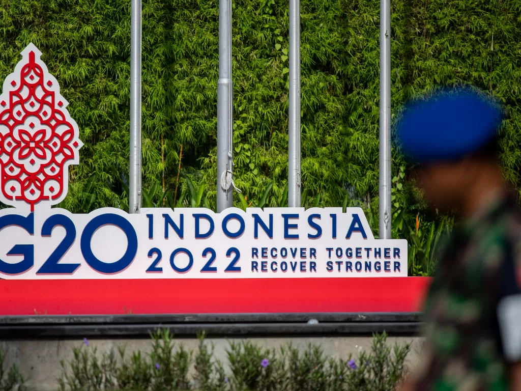 Logo G20. (ANTARA FOTO/Media Center G20 Indonesia/M Agung Rajasa).