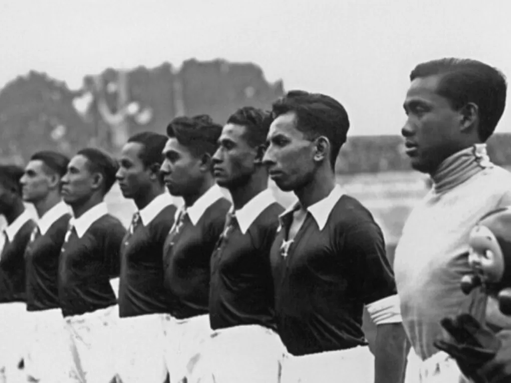 Hindia Belanda, yang sekarang bernama Indonesia, saat berlaga di Piala Dunia 1938 (the-afc.com)