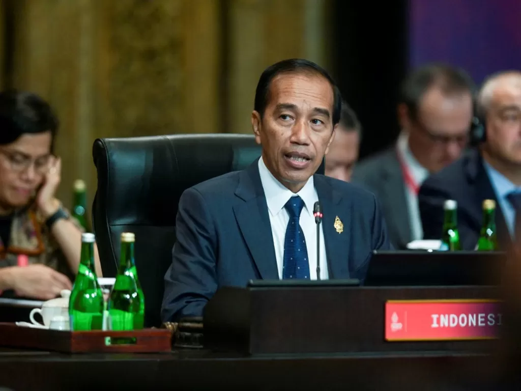 Presiden Jokowi di KTT G20 (Reuters/Bay Ismoyo)