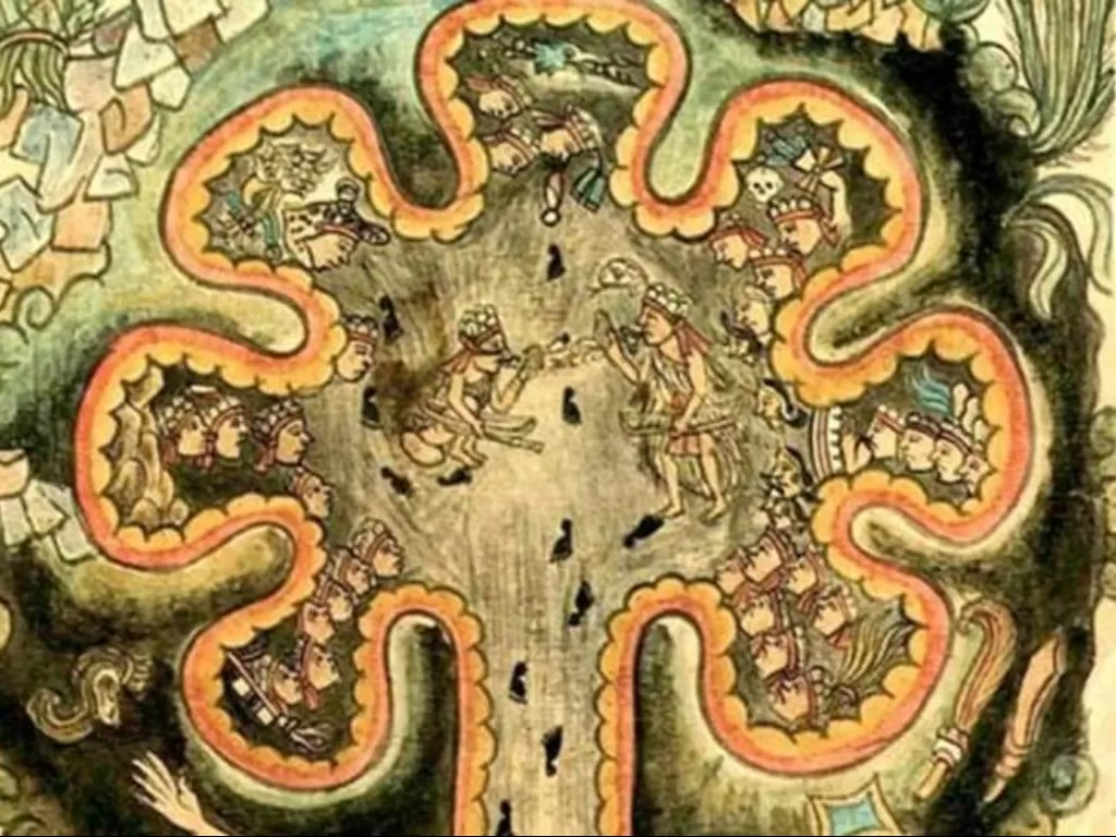 Kota Aztlan yang digambarkan dalam mitologi Aztec. (Ancient Origins)