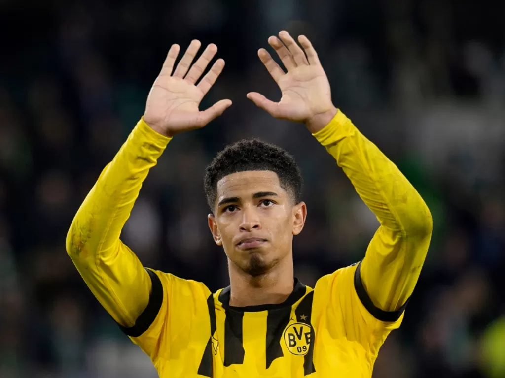 Jude Bellingham usai pertandingan Borussia Dortmund (Reuters/Fabian Bimmer)