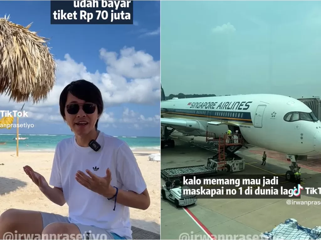  Bagasi hilang naik Singapore Airlines. (TikTok/@irwanprasetiyo)