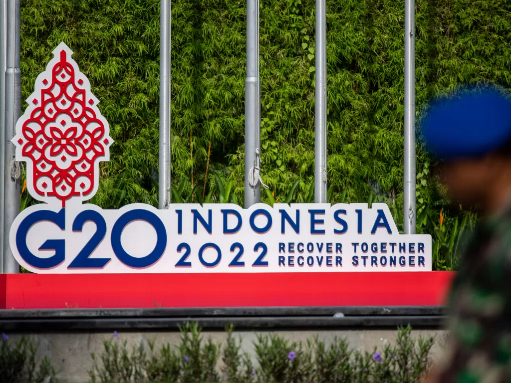 Logo G20. (ANTARA FOTO/Media Center G20 Indonesia/M Agung Rajasa).