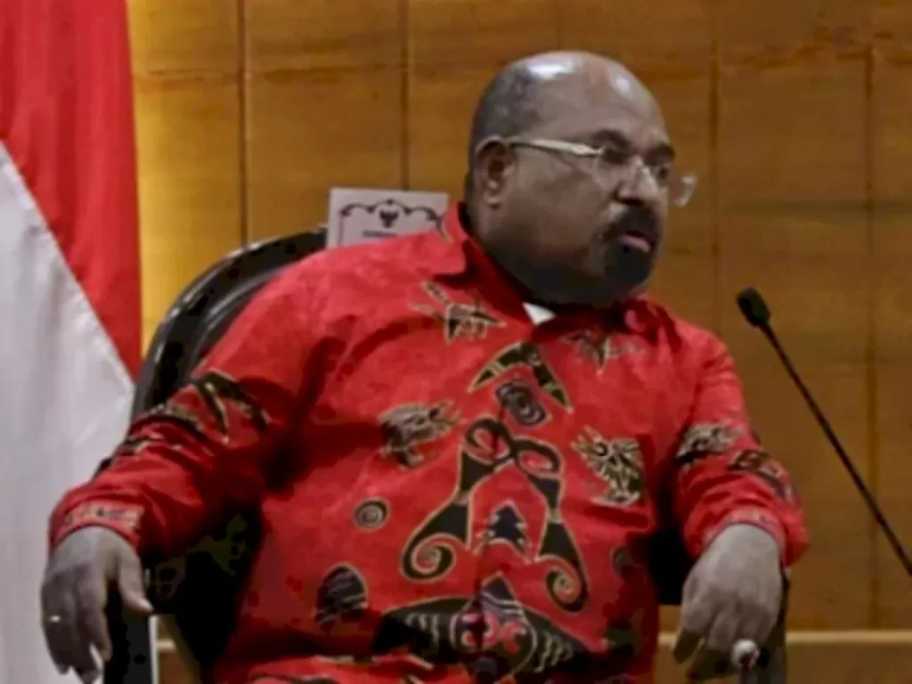 Gubernur Papua, Lukas Enembe. (ANTARA/Moch Hasim)
