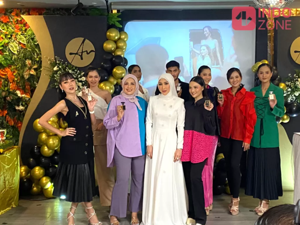 Peluncuran Angelina Perfume di kawasan Kebayoran, Jakarta Selatan, Jumat (18/11/2022). (INDOZONE/Nandya)