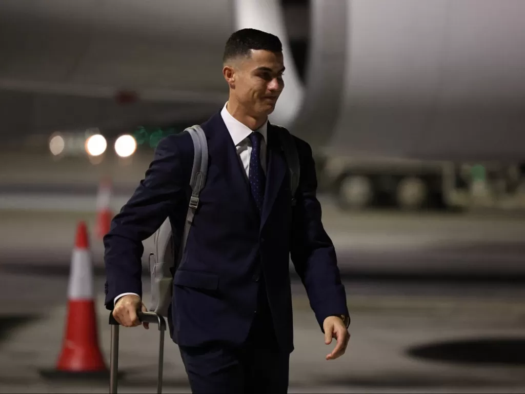 Cristiano Ronaldo tiba di Qatar (Reuters/Molly Darlington)