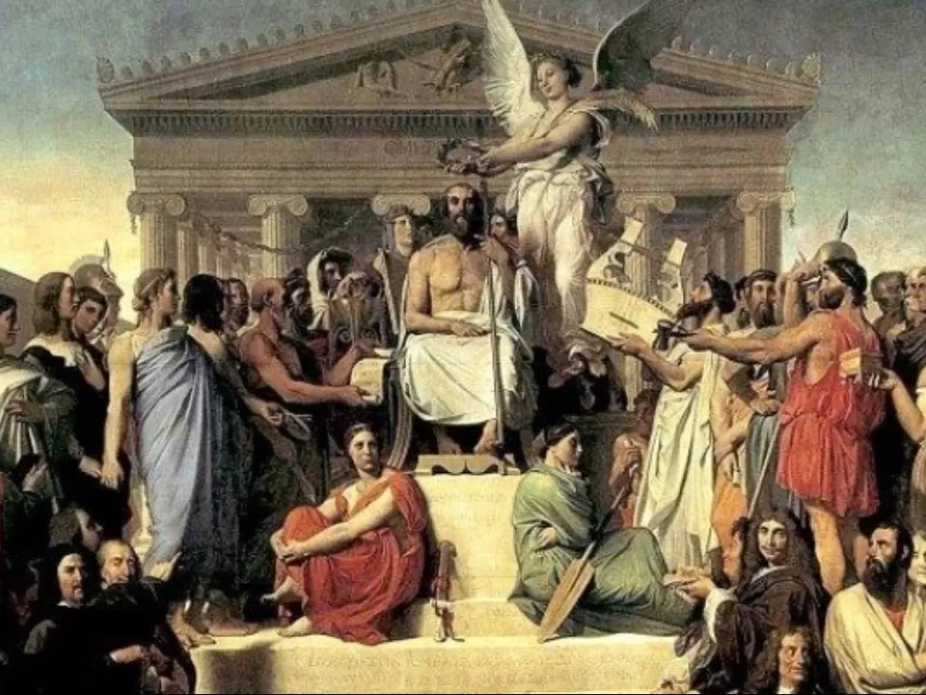 Ilustrasi Zeus sebagai dewa Yunani terkuat di dunia. (History of Yesterday)