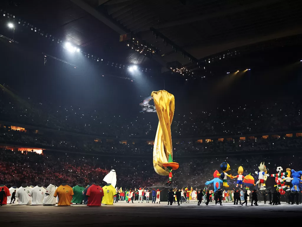 Opening ceremony Piala Dunia Qatar 2022. (REUTERS/Kim Hong-Ji)