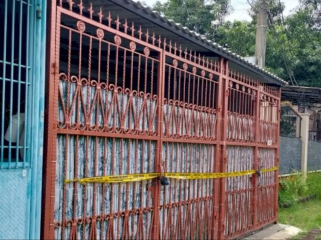 Rumah satu keluarga yang tewas di Perumahan Citra Satu Kalideres, Jakarta Barat. (ANTARA/Walda)