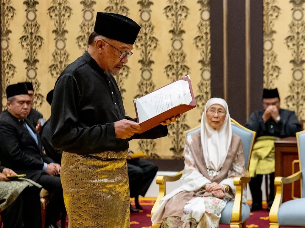 Anwar Ibrahim resmi dilantik sebagai Perdana Menteri Malaysia. (Instagram/Anwar Ibrahim)