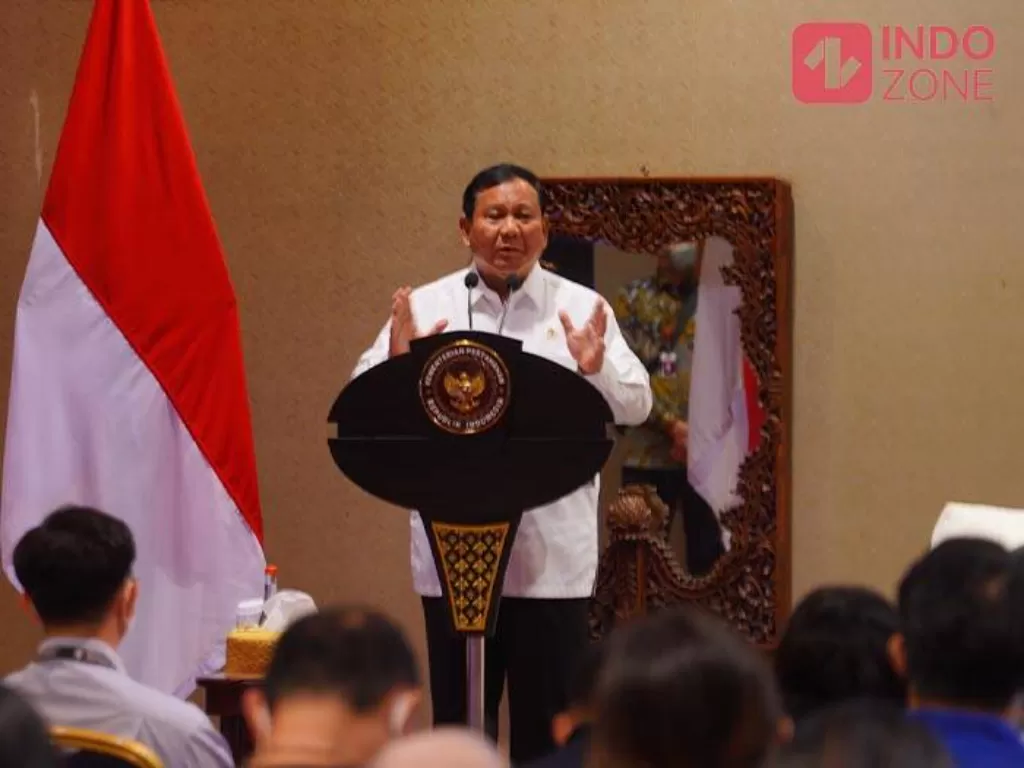 Menteri Pertahanan Prabowo Subiant. (INDOZONE/Rovy).