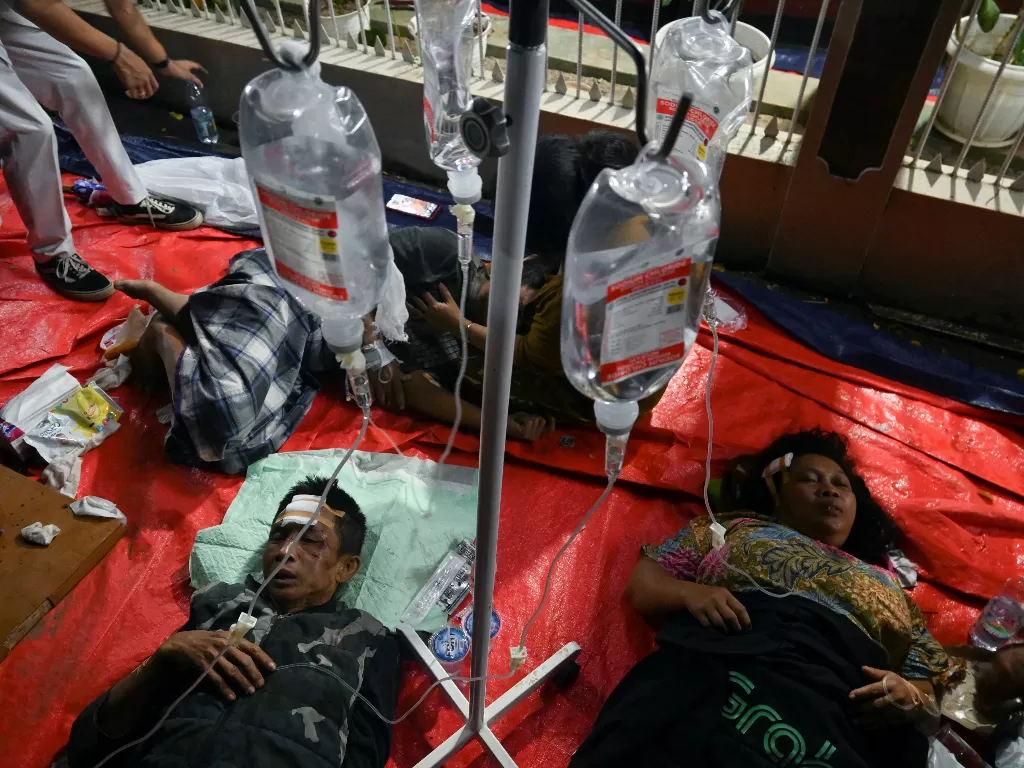 Korban gempa Cianjur. (REUTERS/Iman Firmansyah )