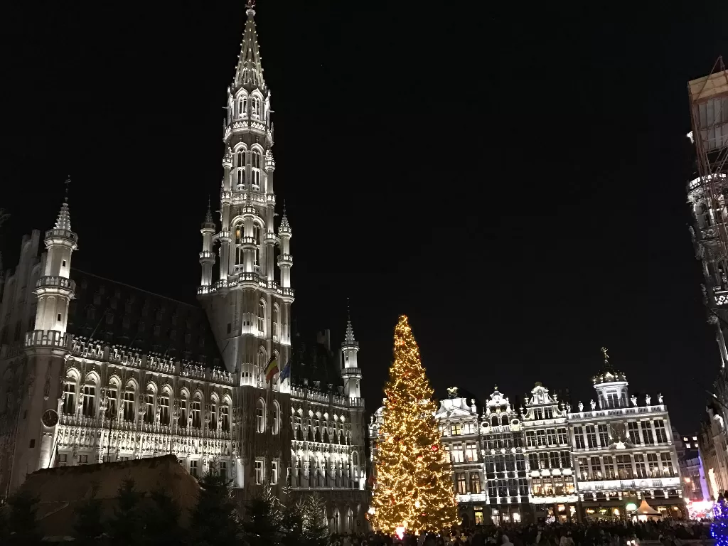 Pasar Natal di Brussels, Belgia. (Z Creators/Fabiola Lawata)