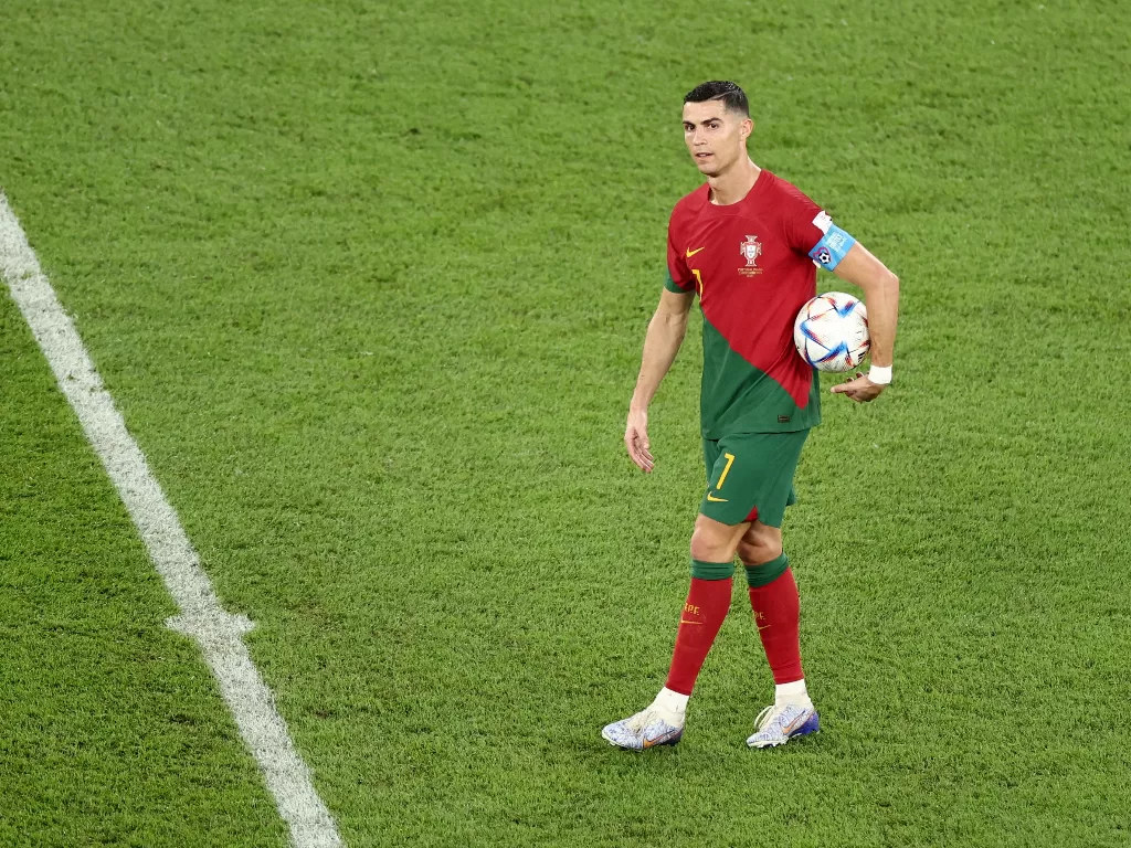 Pemain Timnas Portugal Cristiano Ronaldo (REUTERS/Marko Djurica).