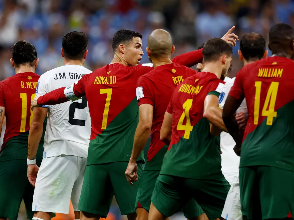 Laga Portugal vs Uruguay Grup H Piala Dunia 2022, Selasa (29/11/2022) dini hari WIB. (REUTERS/Lee Smith)