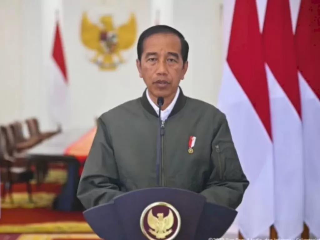 Presiden Jokowi dalam konferensi pers (Youtube/Sekretariat Presiden)