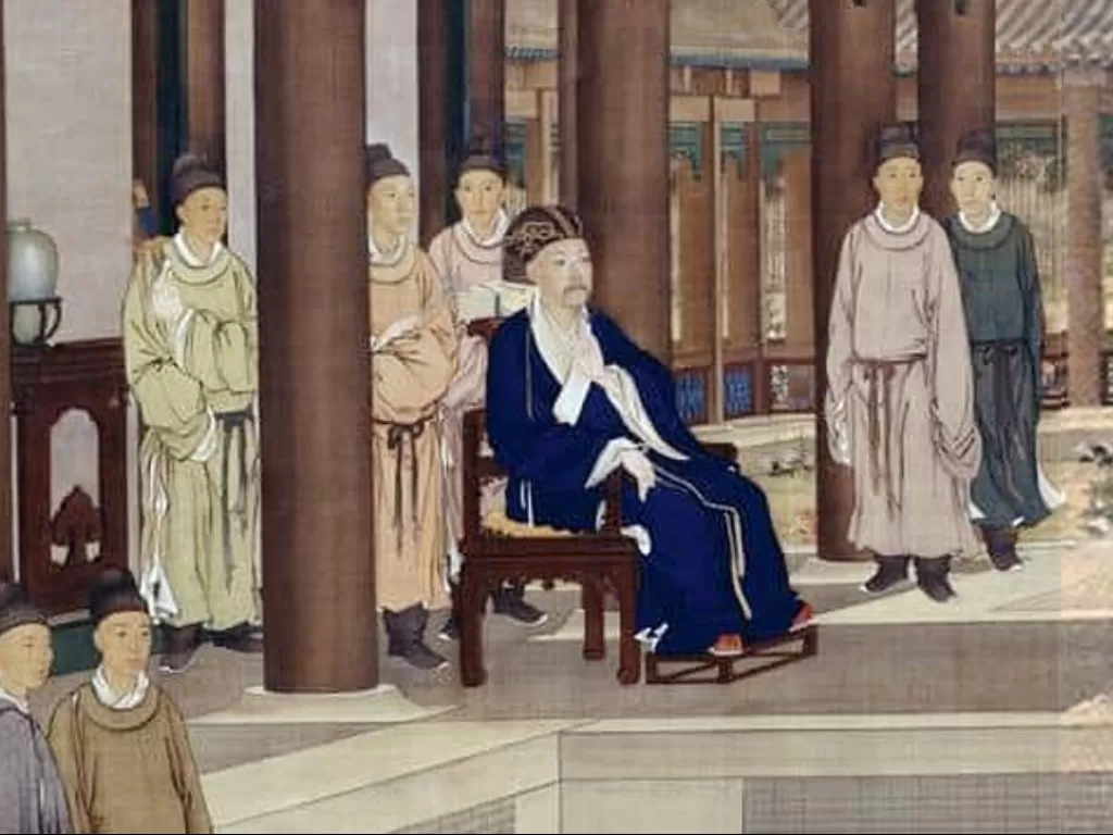 Ilustrasi kasim istana yang mendampingi kaisar Tiongkok masa kuno. (History Collections)