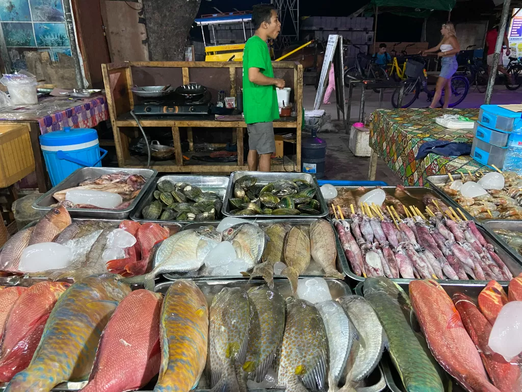 Pasar Malam Gili Trawangan. (Z Creators/Dada Sabra Sathilla)