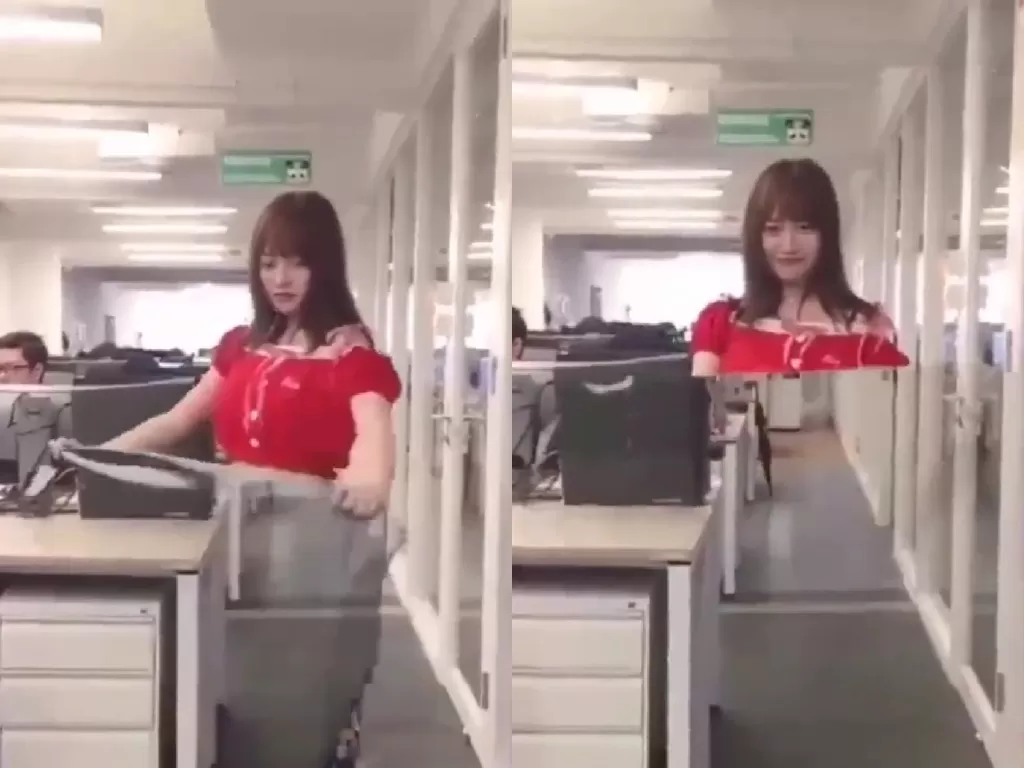 Video hoaks ilmuwan Jepang temukan teknologi tembus pandang. (Screenshoot/Twitter/@Enezator) 