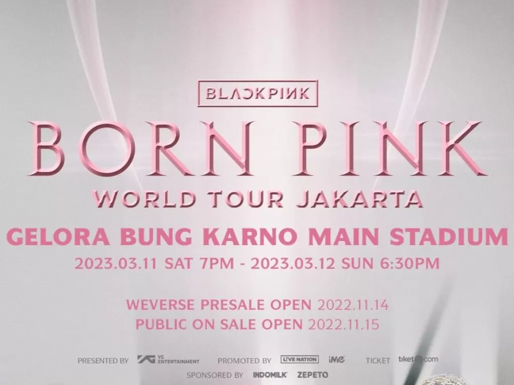 Poster konser BORN PINK di Stadion Utama GBK (Instagram/ime_indonesia)