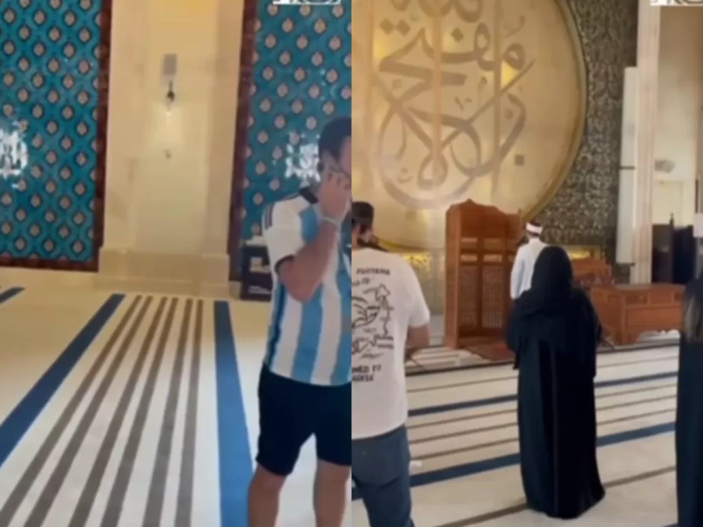 Masjid Qatar yang dikunjungi wisatawan mancanegara. (Instagram/say.viideo)