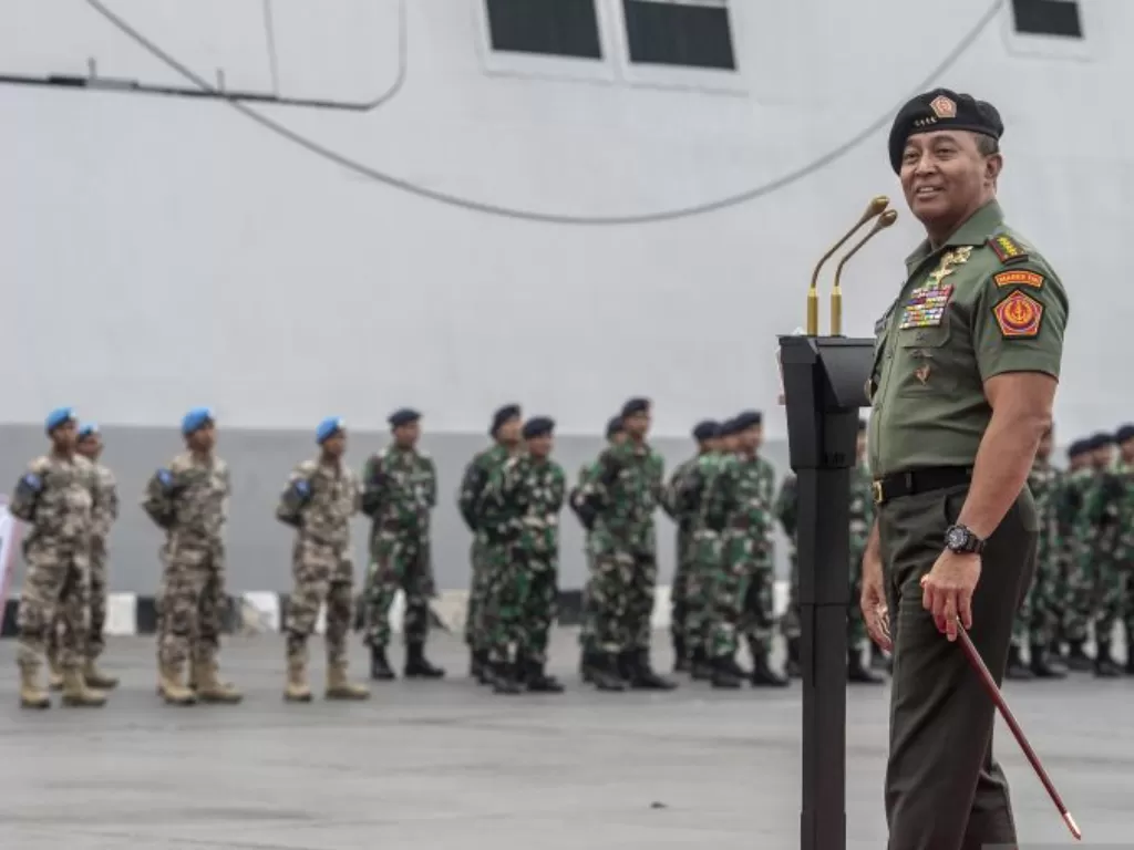 Panglima TNI Jenderal Andika Perkasa. (ANTARA/Muhammad Adimaja)