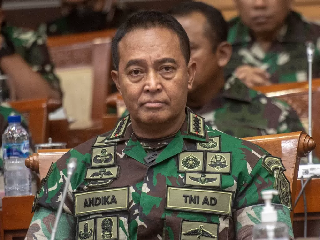 Panglima TNI Jenderal Andika Perkasa (ANTARA FOTO/Muhammad Adimaja)