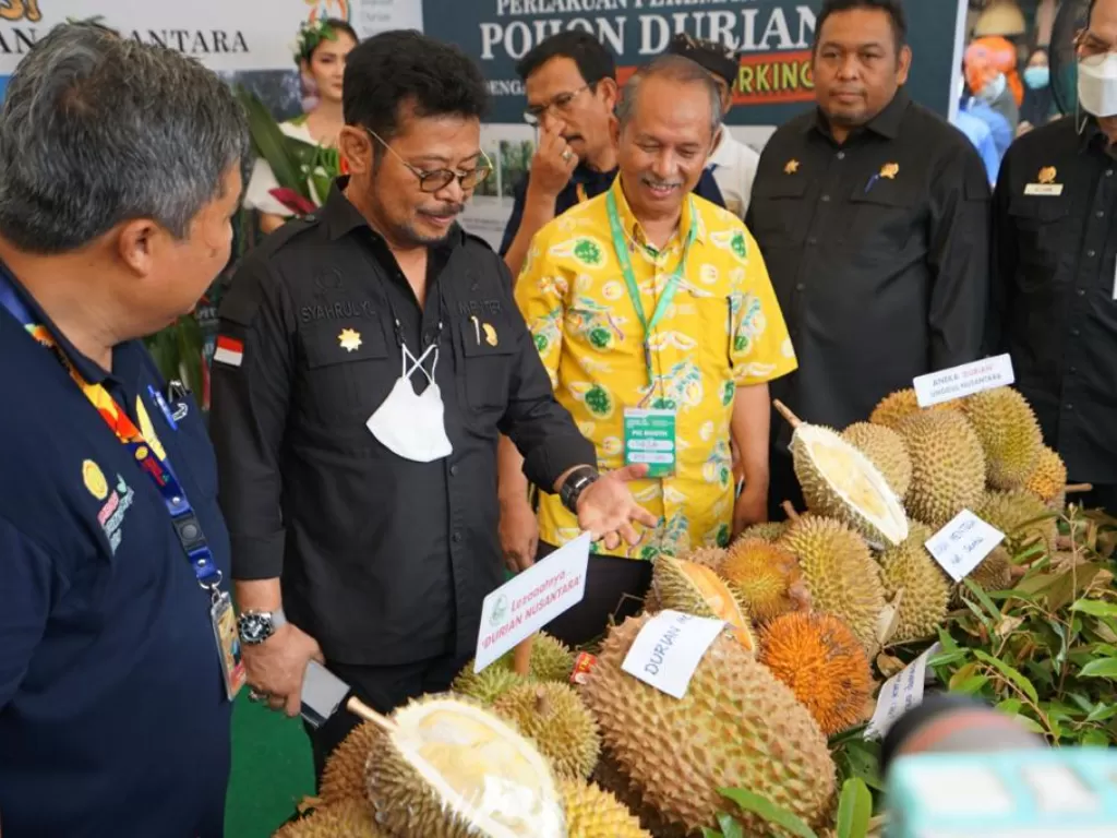 Mentan SYL saat membuka kegiatan Jambore Hortikultura di Hotel Margo Depok, Jumat (2/12/2022). (dok. Kementan)