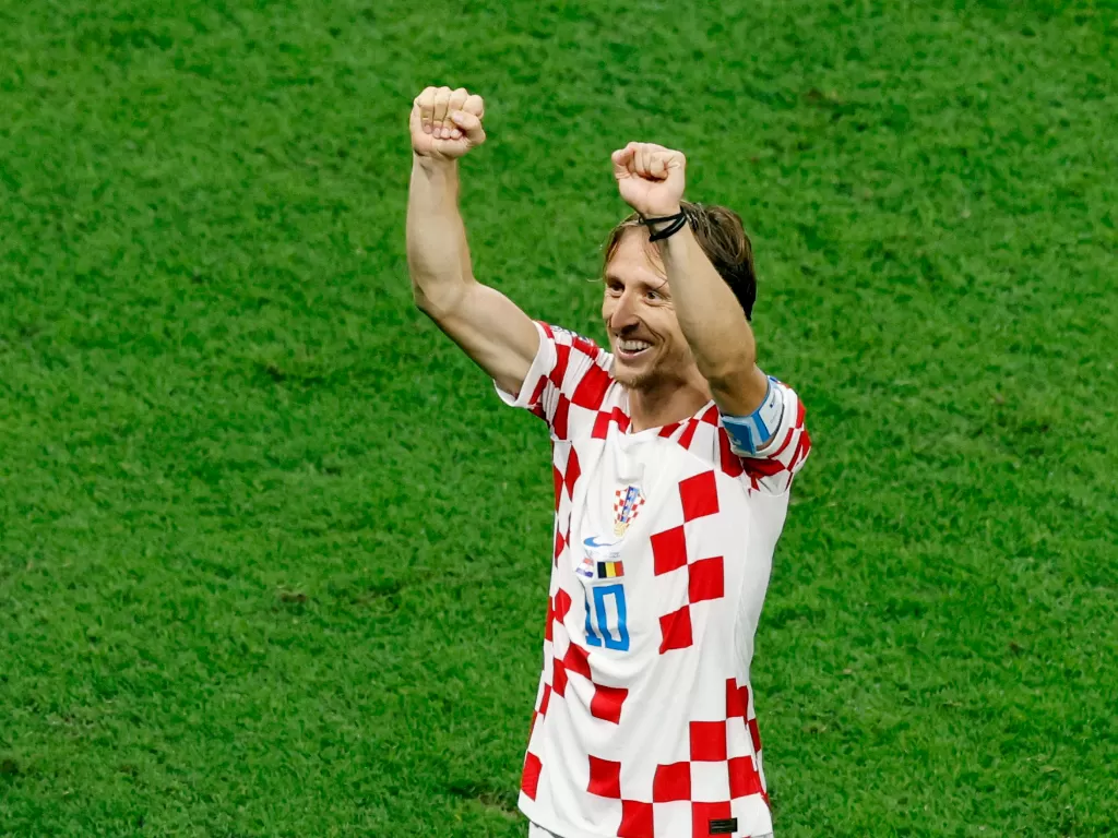 Luka Modric terpilih jadi pemain terbaik. (REUTERS/Albert Gea)