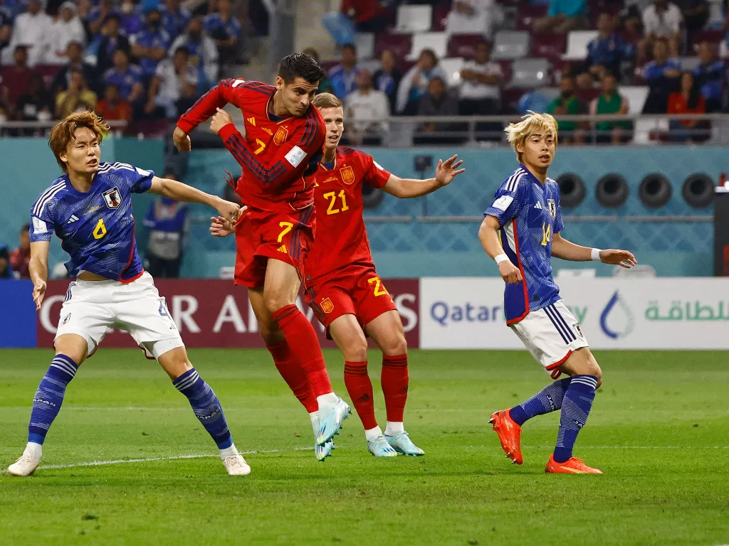 Pertandingan Japan vs Spain. (REUTERS/Susana Vera)
