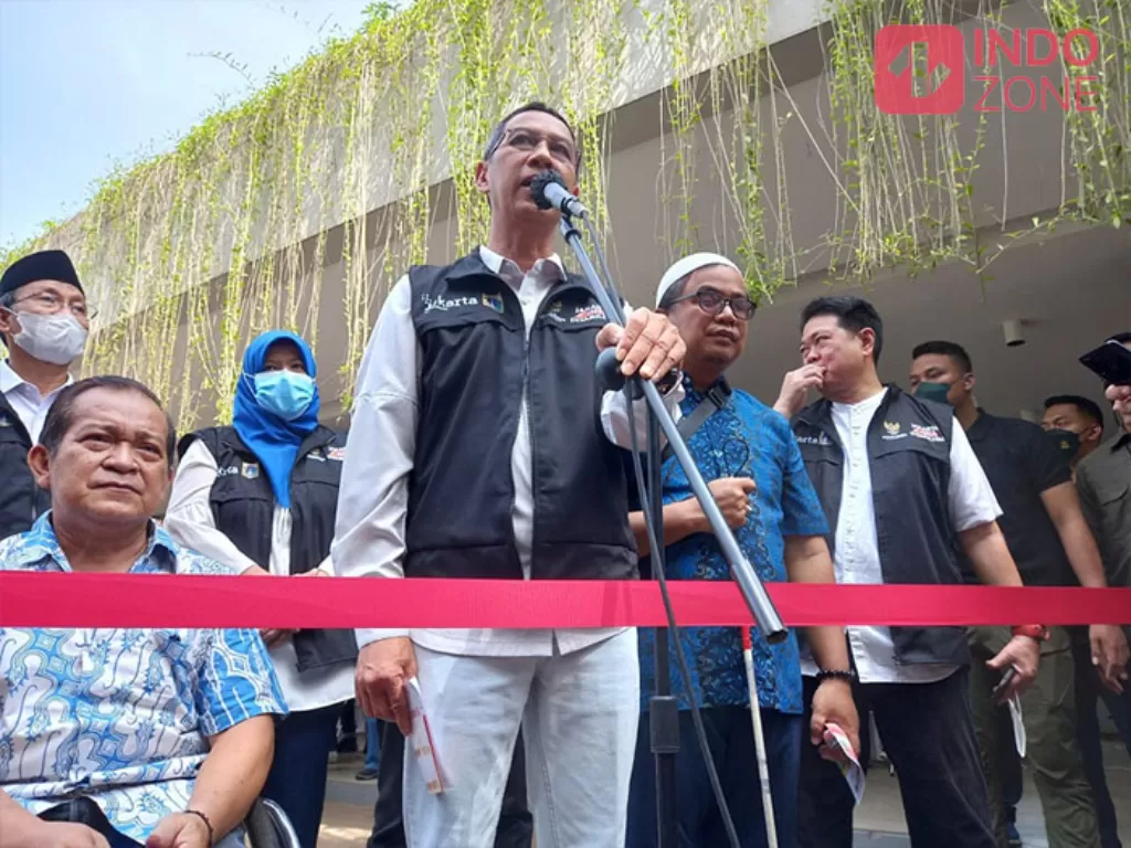 Pj Gubernur DKI Jakarta, Heru Budi Hartono, dalam acara Jakarta Cinta Disabititas di Lapangan Taman Benteng, Jakarta Pusat, Sabtu (3/12/2022) (INDOZONE/Febyora Dwi Rahmayani)