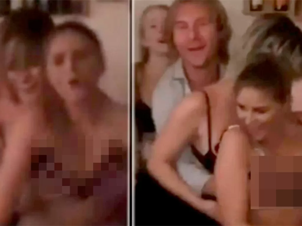 Pavel Nedved bersama 3 wanita pakai lingeri tertangkap kamera dansa tarian erotis. (Marca)