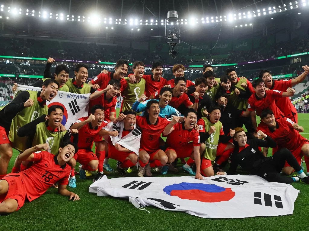 Timnas Korea Selatan di Piala Dunia 2022. (REUTERS/Wolfgang Rattay).
