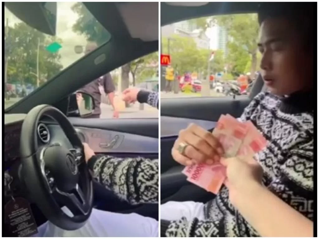 Wanita bayar parkir seharga Rp300 ribu! (Twitter/@otongkoil)