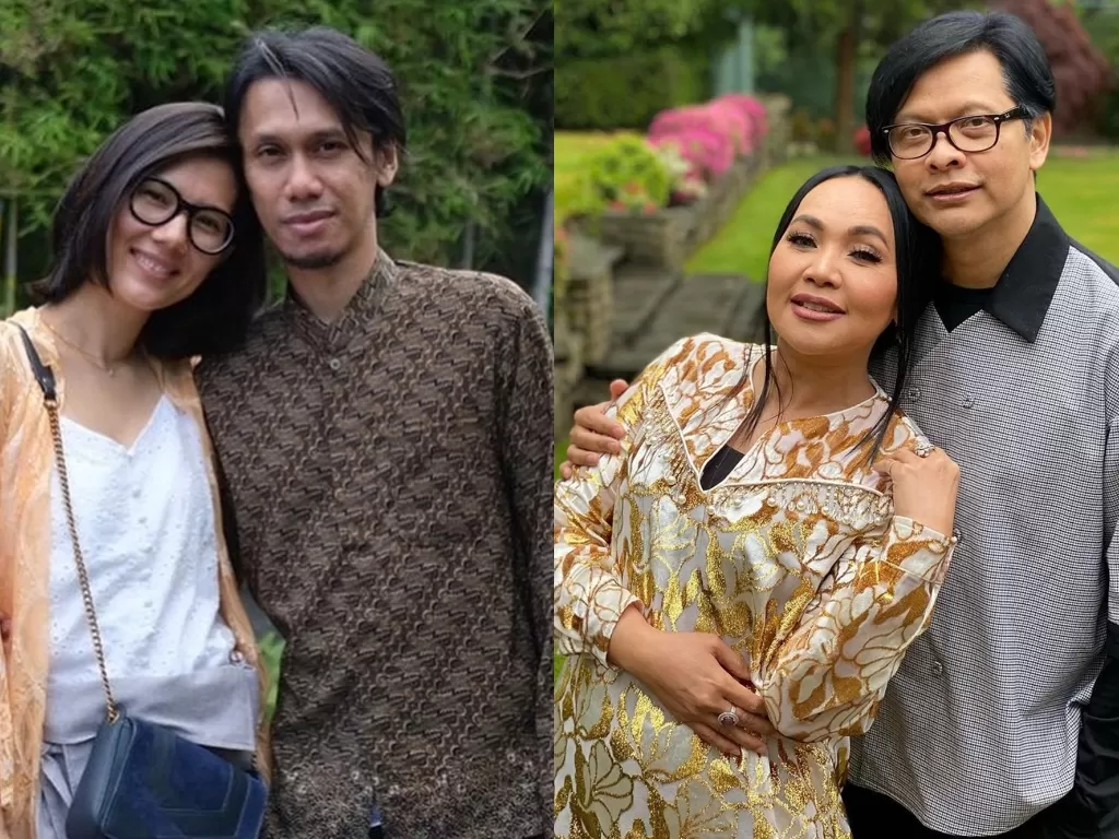 Kiri: Keluarga Eross Candra (Instagram/erosscandra) / Kanan: Armand Maulana dan Dewi Gita (Instagram/dewigita01)