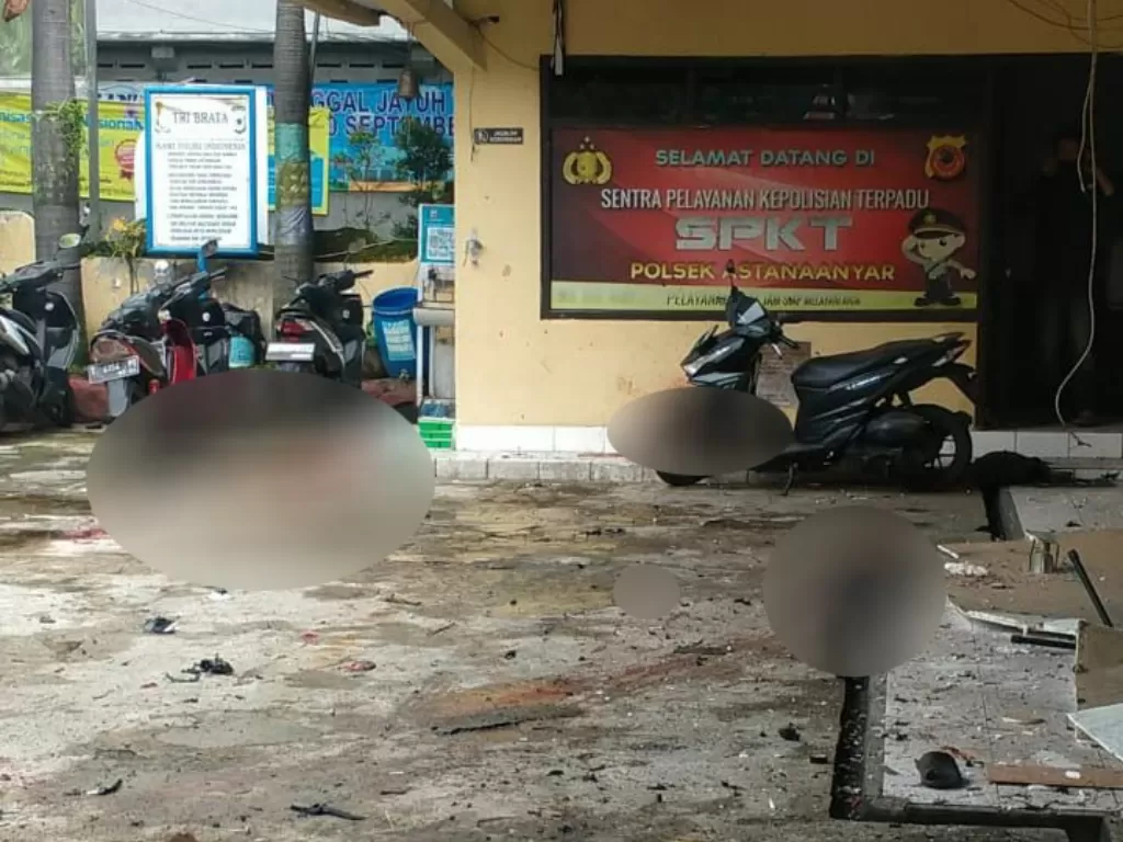 Bom bunuh diri di Bandung, potongan tubuh manusia berserakan (Z Creators/Martin)