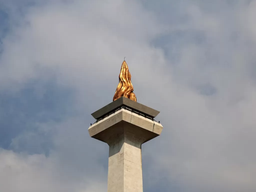 Ilustrasi Monumen Nasional (Monas), ikon kota Jakarta. (FREEPIK)
