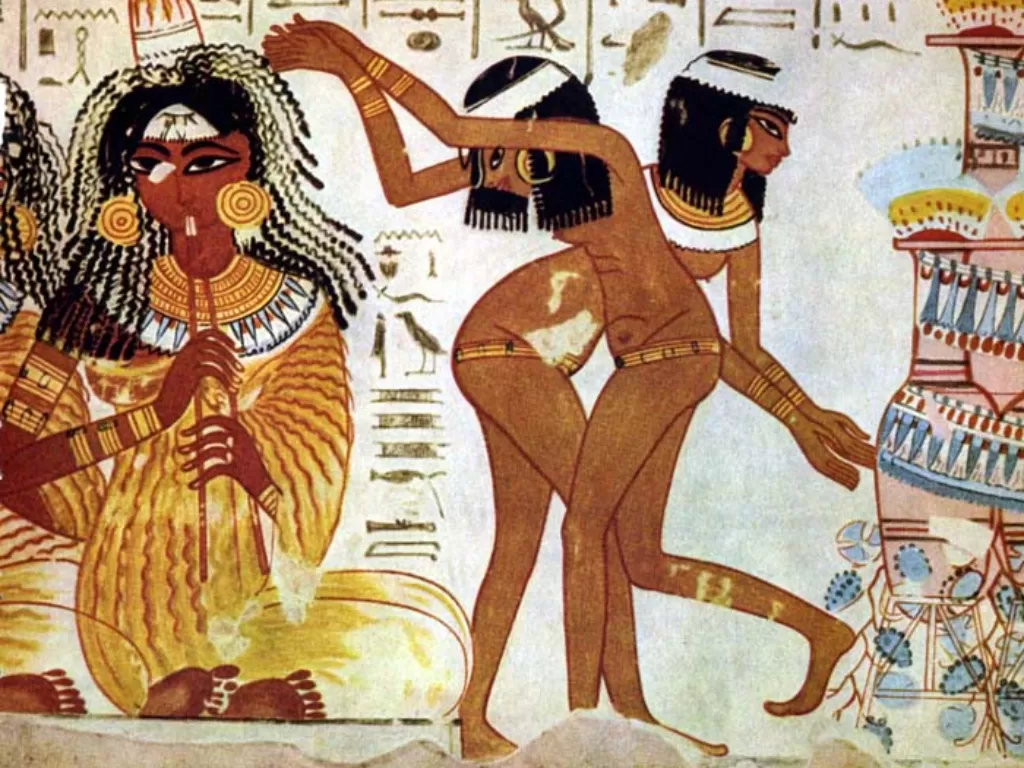 Ilustrasi musisi dan penari di Mesir kuno (Ancient egypt)