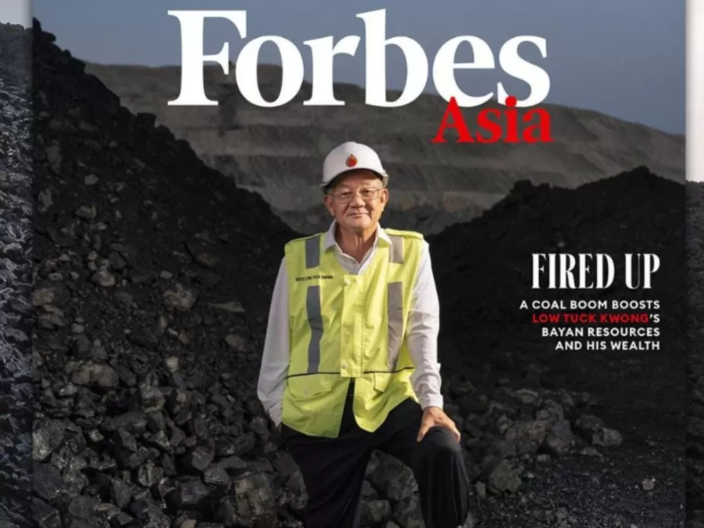 Low Tuck Kwong bos tambang batu bara dalam cover majalah Forbes. (Forbes.com)