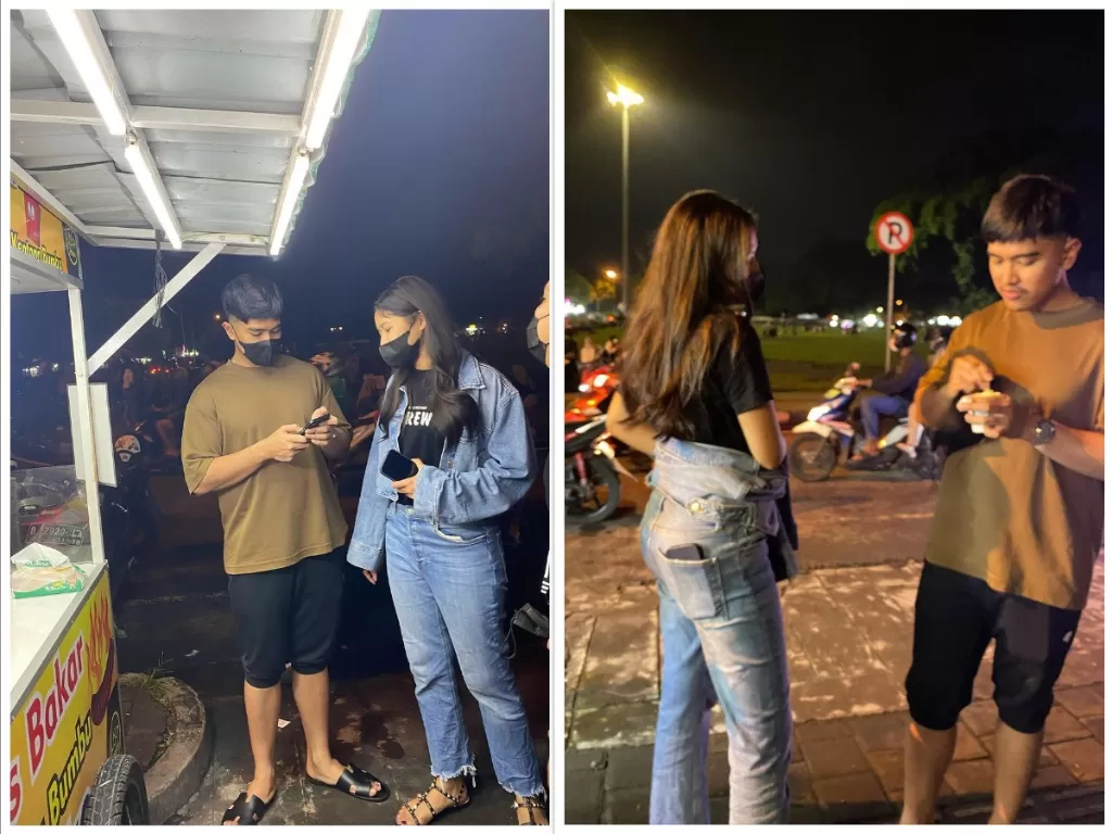 Kaesang Pangarep dan Erina Gudono Jajan di Pinggir Jalan (Instagram/@bennusorumba)