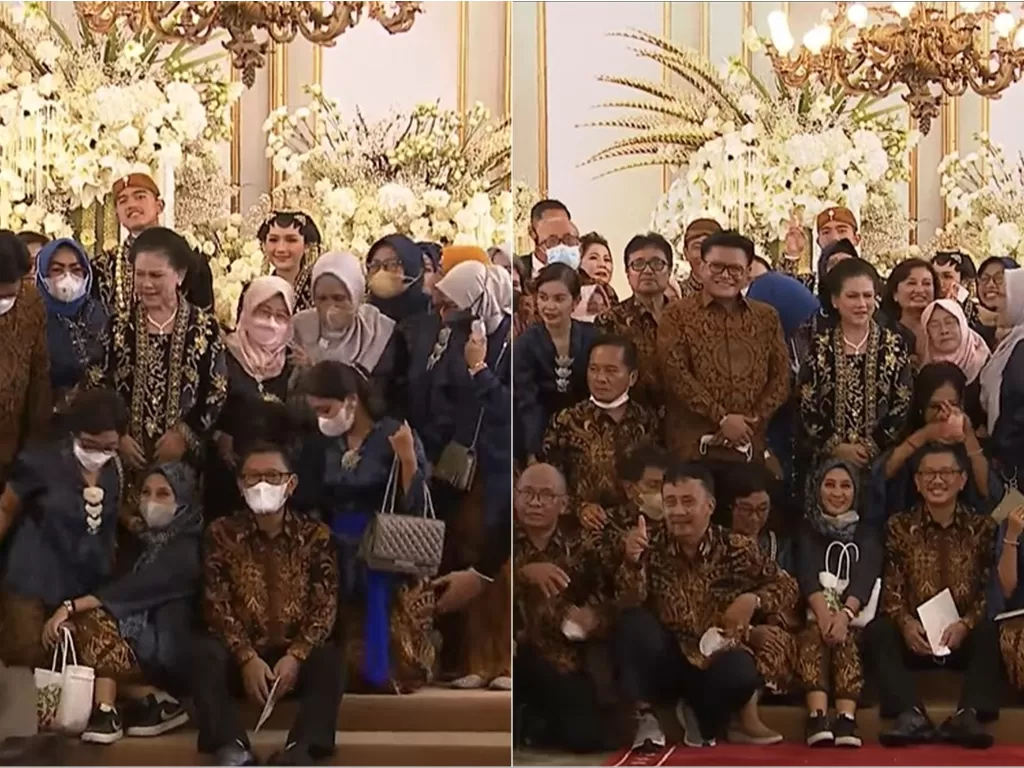 Momen Erina Gudono dan Kaesang Pangarep ketutupan bestie mertua (YouTube/Jokowi)